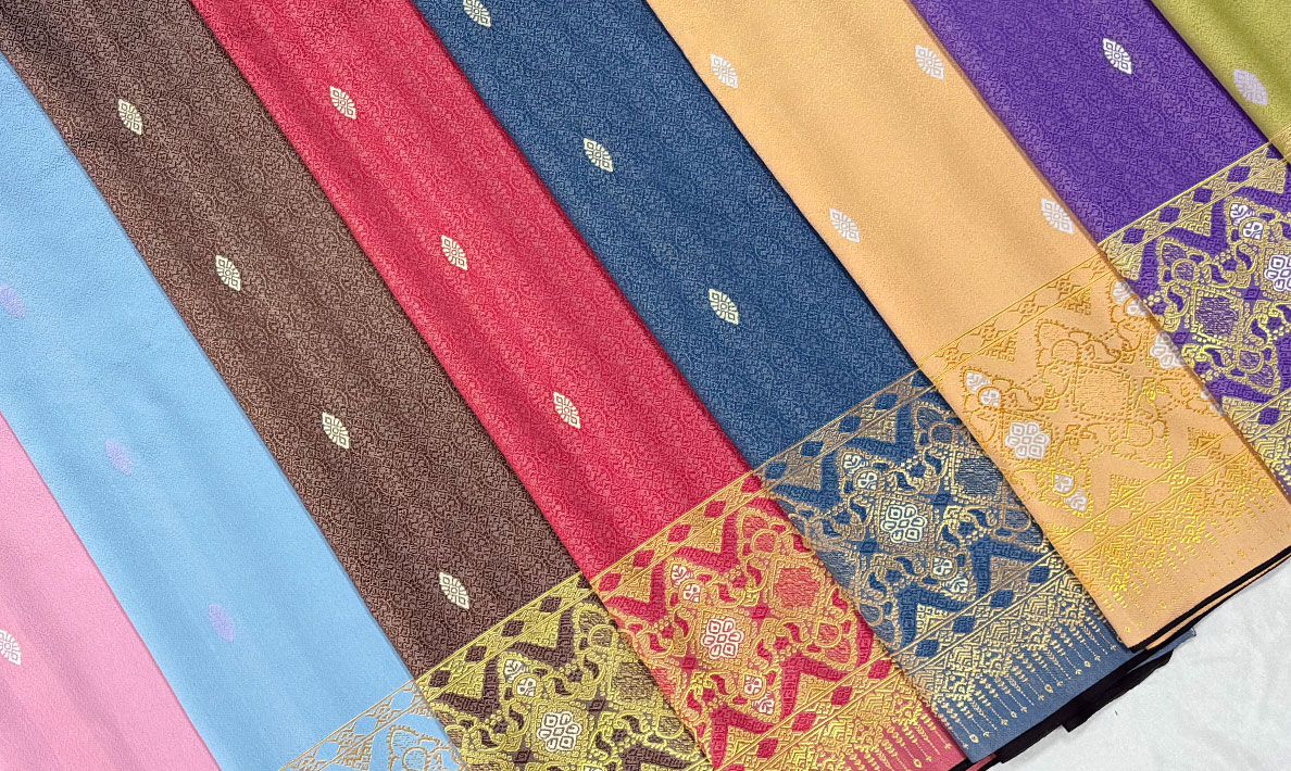 Tissu paréo traditionnel national d'Asie du Sud-Est
