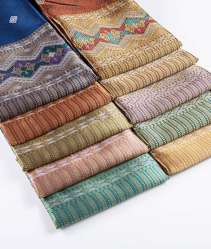 Tissu en polyester court traditionnel d'Asie du Sud-Est